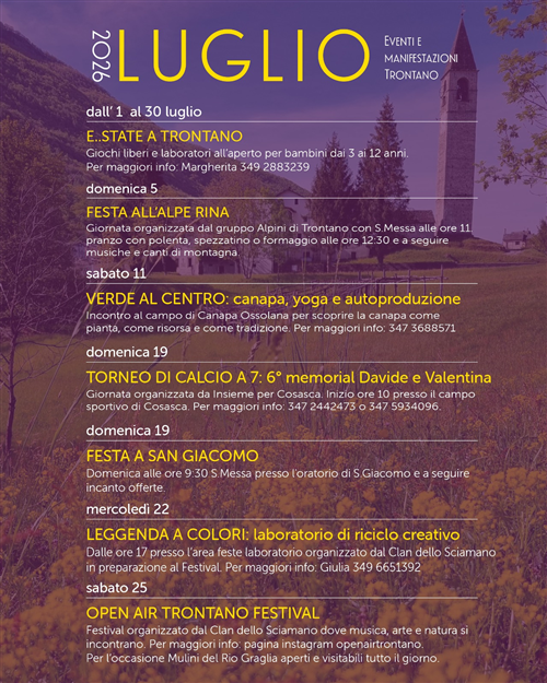Eventi LUGLIO 2026